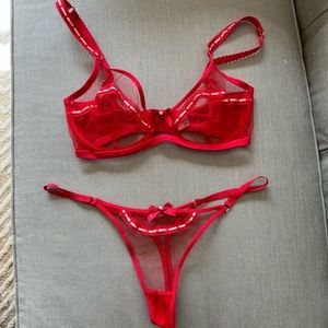 Agent Provocateur Pollie Bra Thong Set - 32DD Bra and size 3 M Thong